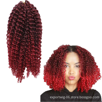 Wholesale Synthetic Twist Braids Hair 8inch 90g Crochet Curly Braid Hair Afro Curls Braiding Hair